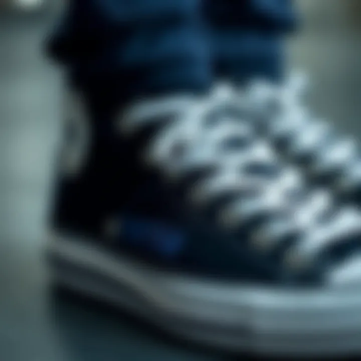 Close-up of Converse All Star design details