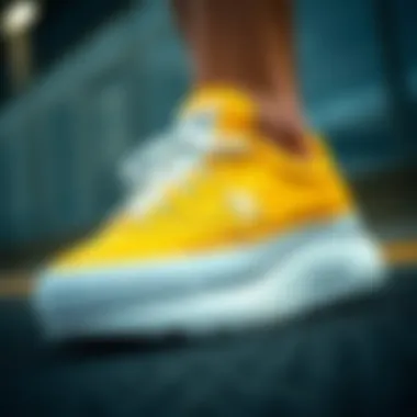 Close-up view of Converse Run Star Hike platform sneaker showing unique design features