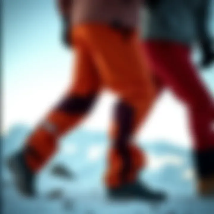 Comparison of different designs of winter outdoor pants