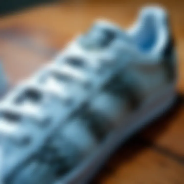 Intricate Patterns on Adidas Superstar Close-up of unique patterns on Adidas Superstar sneakers