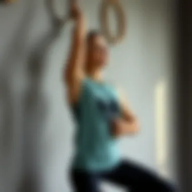 Mindfulness and focus during wall yoga practice