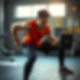 Dynamic athlete engaging in high-intensity workout