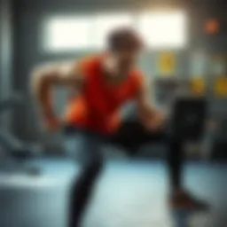 Dynamic athlete engaging in high-intensity workout