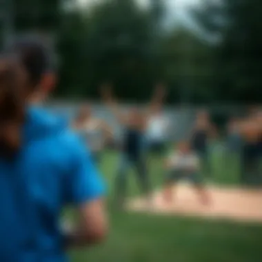 Group participating in an energetic outdoor fitness class