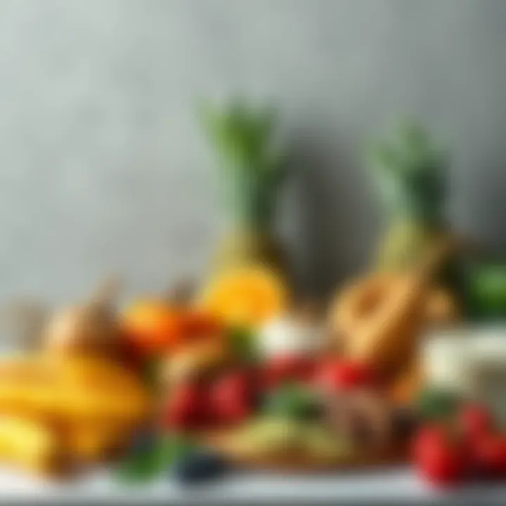 A colorful array of healthy foods rich in nutrients