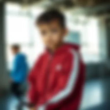 Active lifestyle children wearing trendy tracksuits