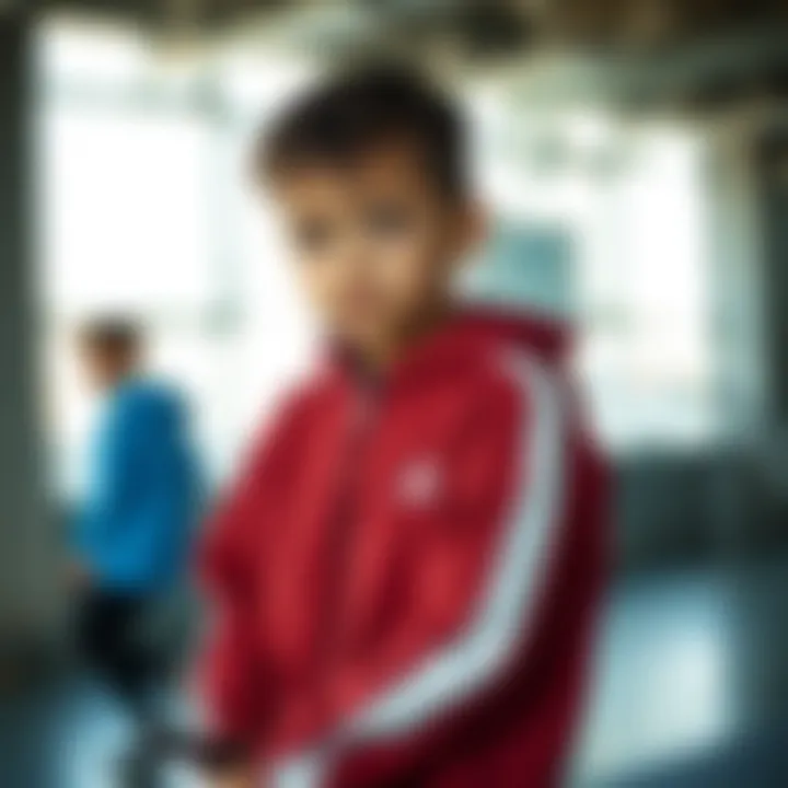 Active lifestyle children wearing trendy tracksuits