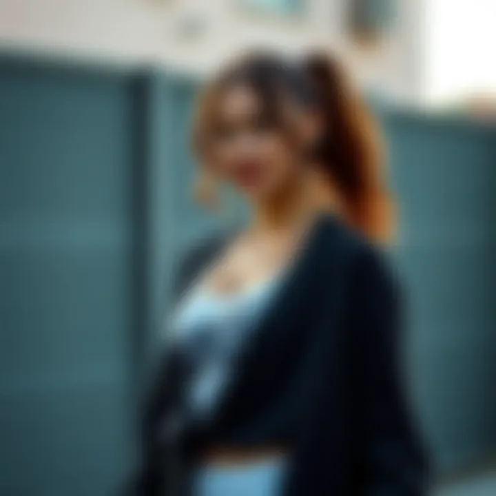 Fashionable combination of Nike cardigan with activewear