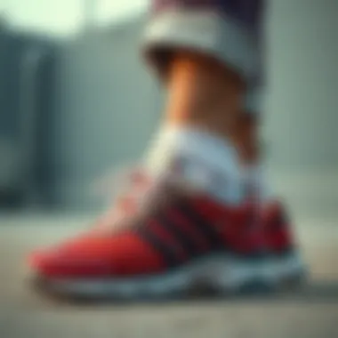 Stylish footwear complementing sporty attire