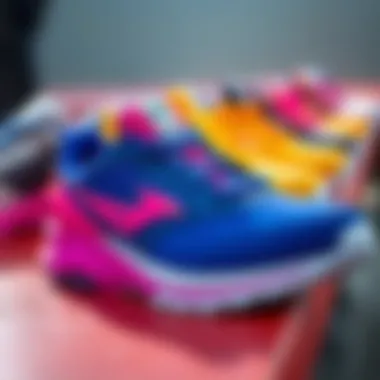 Variety of color options available in Falcon sports footwear