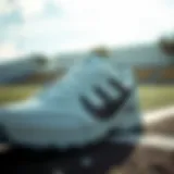 Detailed view of Fila soccer shoes showcasing material and design