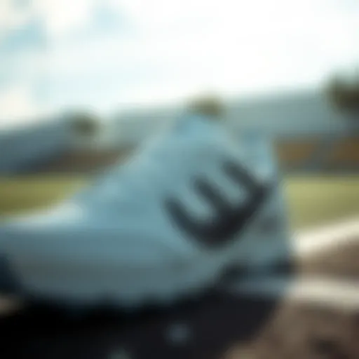 Detailed view of Fila soccer shoes showcasing material and design