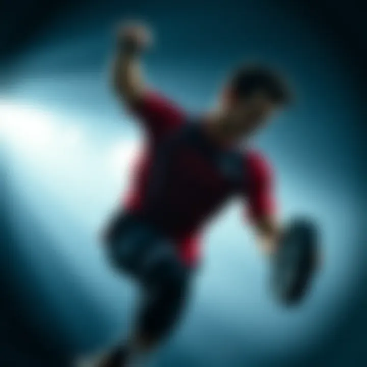 Dynamic showcase of athletic prowess in a competition