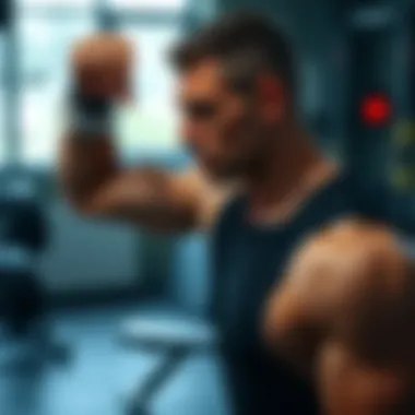 Intense training session for a fitness competition