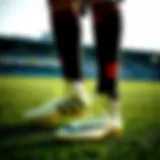 Youth athlete selecting football boots