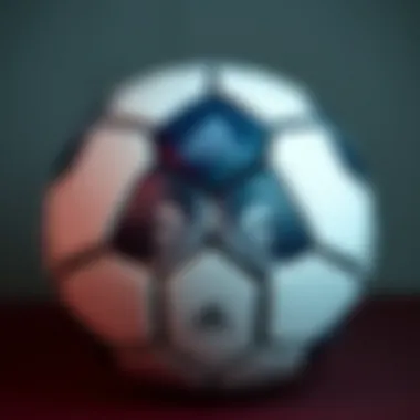 Close-up of an Adidas football highlighting the intricate stitching and materials