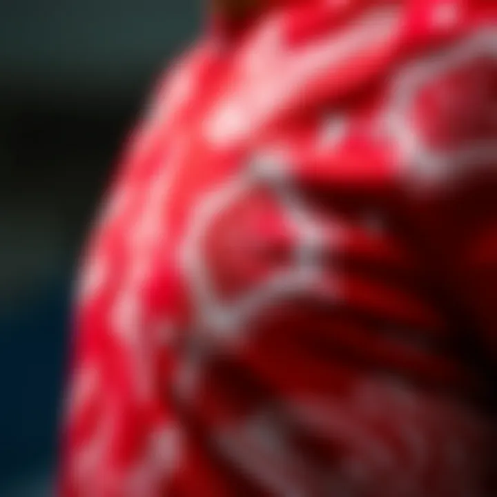 Close-up of the intricate patterns on Galatasaray's new uniform