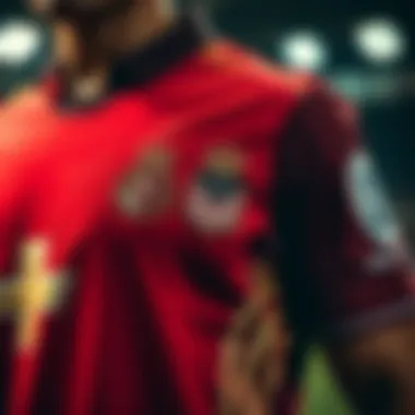 A close-up of the intricate patterns and symbols on the jersey representing Galatasaray's rich heritage.