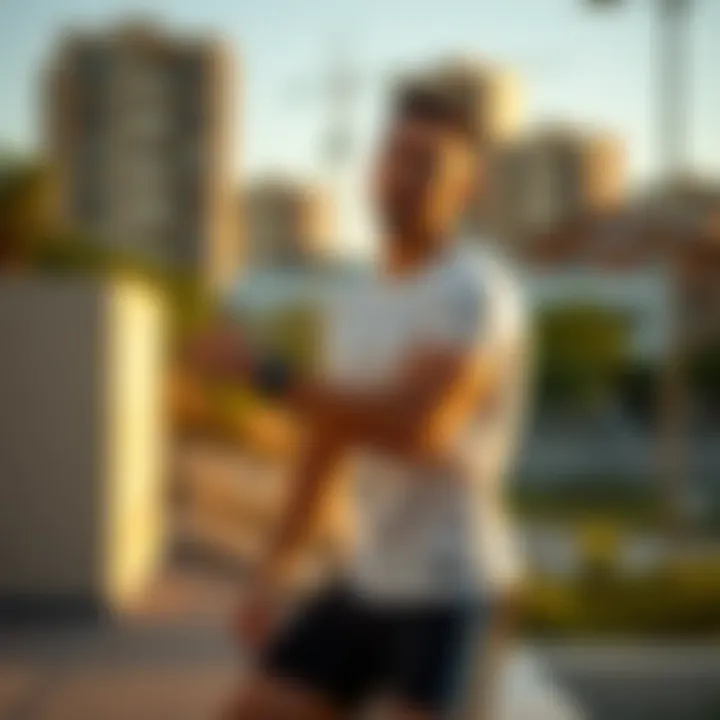 Dynamic lifestyle shot featuring Hummel Messmer Siyah