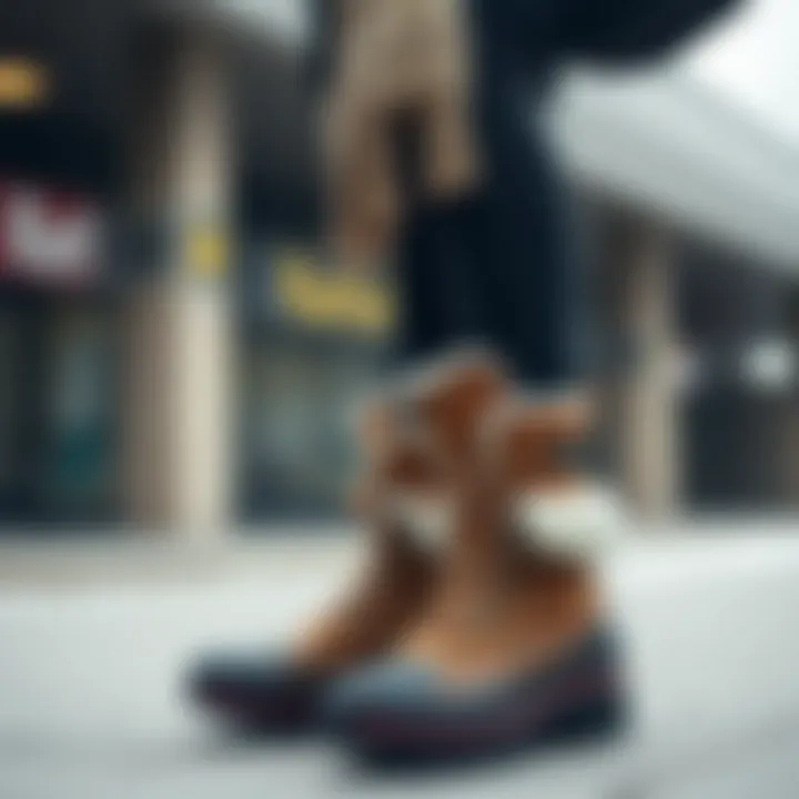 Fashionable Combination with Hummel Snow Boots Hummel snow boots paired with fashionable winter attire