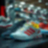 Diverse Hummel sports shoe models on display