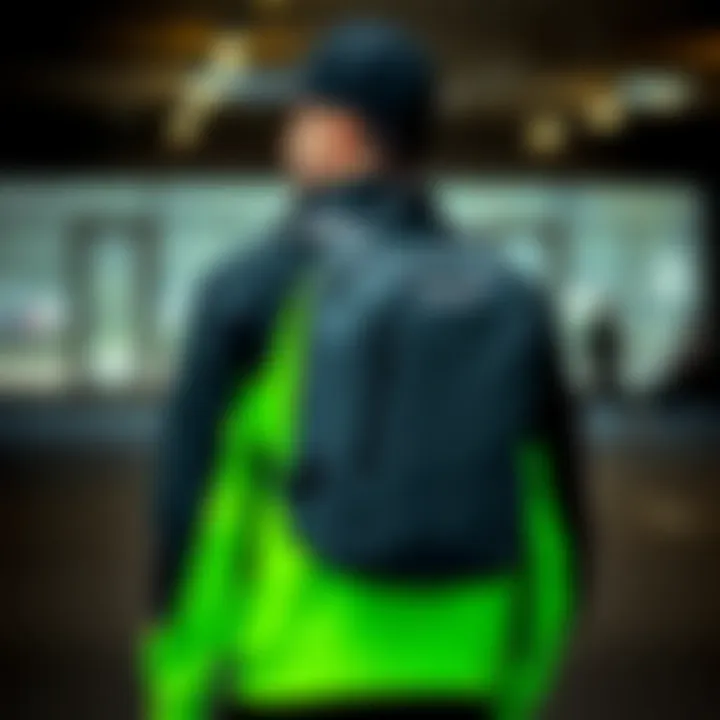 A cabin boy backpack complementing sporty attire