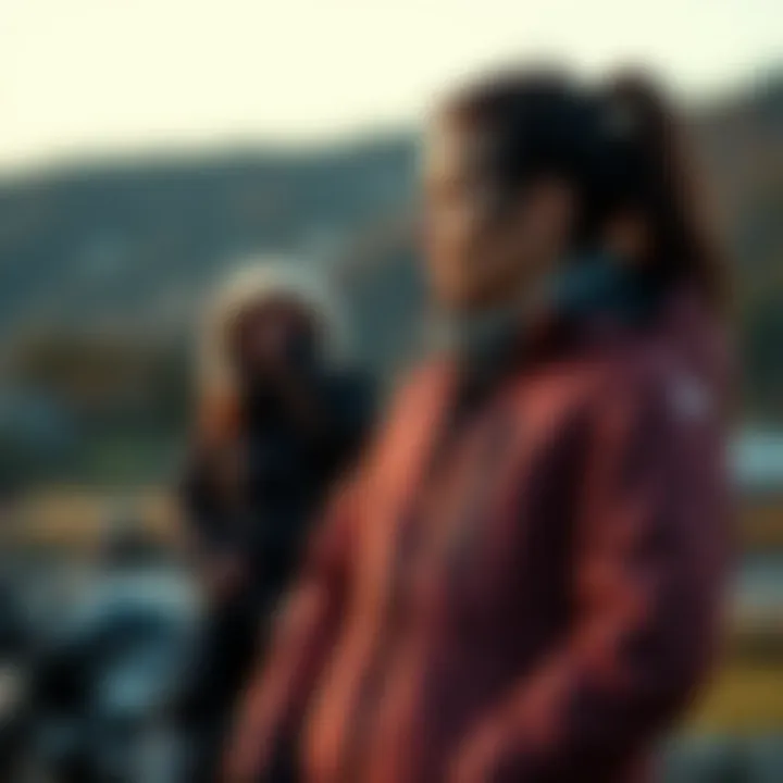 Elegant outdoor styling with polar jackets