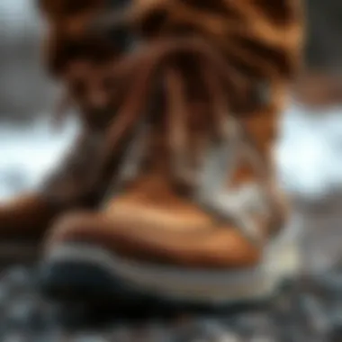 Close-up of premium materials used in Lumberjack footwear