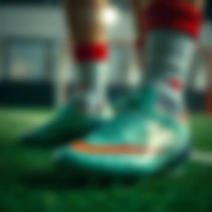 Comparison of FG boots and other types on a pitch