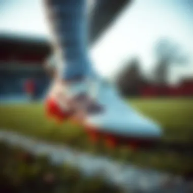 A stylish soccer cleat designed for both performance and aesthetic appeal