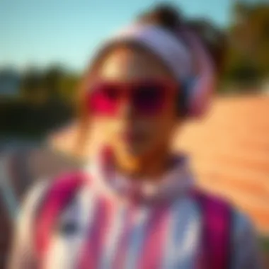 Fashionable Kyrie pink accessories enhancing sportswear