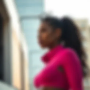 A stylish combination of Kyrie pink in activewear