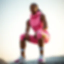 Kyrie pink sports outfit showcasing the latest trend