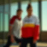 Stylish athletic apparel showcasing modern design