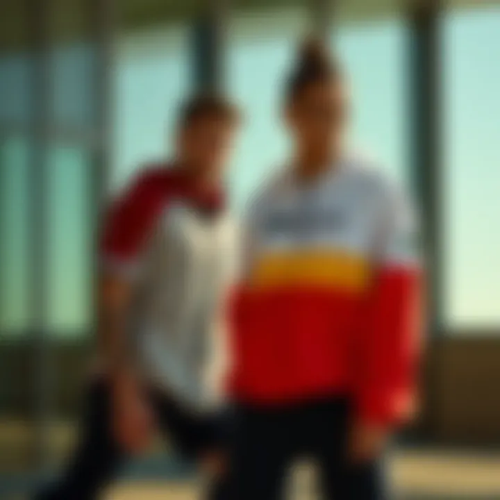 Stylish athletic apparel showcasing modern design