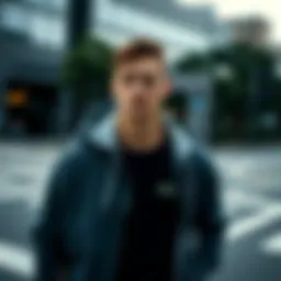 A stylish athlete showcasing Lacoste Active 4851 apparel in an urban setting