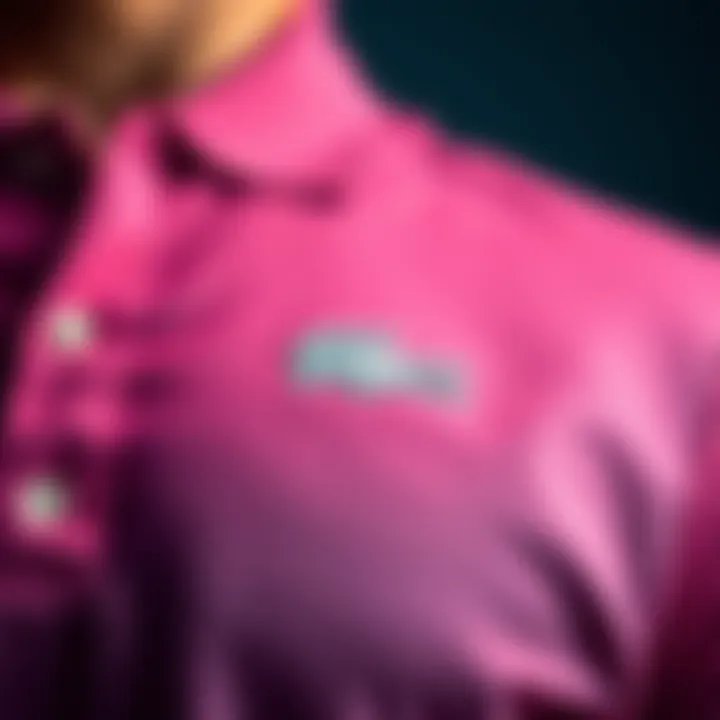 Close-up of Lacoste logo on a polo shirt