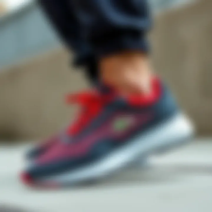 Stylish design details of the Lacoste Run Breaker footwear