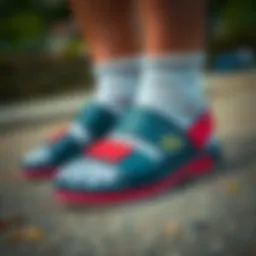 Elegant Lacoste sandals showcasing modern design and vibrant colors