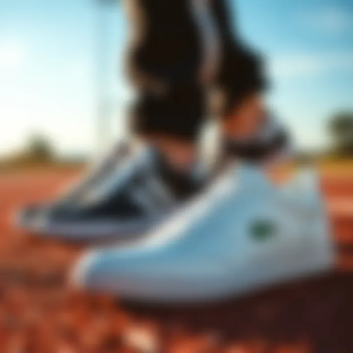 A variety of Lacoste shoes highlighting their versatility