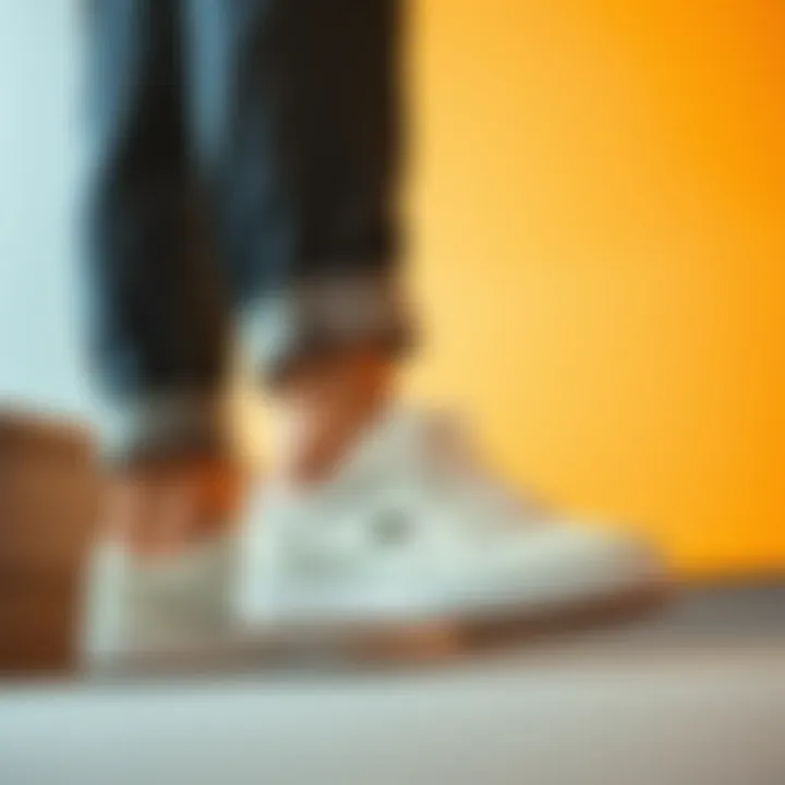 Lacoste sneakers paired with casual outfits in a trendy setting