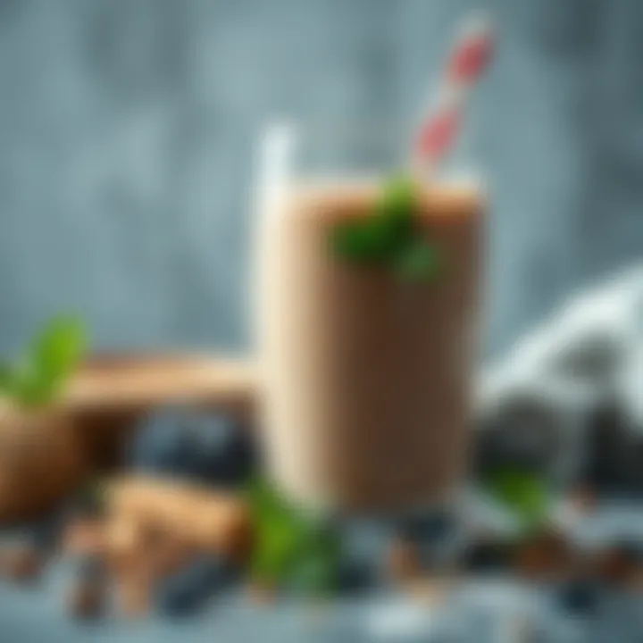 Close-up of a nutrient-dense smoothie packed with magnesium ingredients