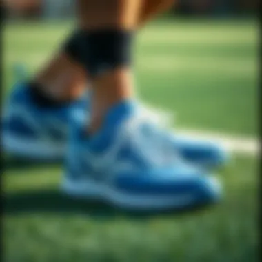 Care tips illustrated with blue turf shoes to maintain their quality.