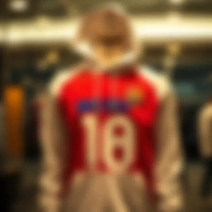 Stylish Messi hoodie displayed on a mannequin showcasing its unique design