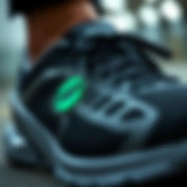 Innovation in Footwear Close-up of technological features in sports shoes