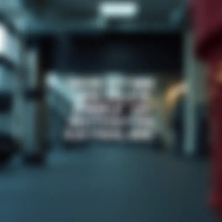 Motivational quote displayed artistically in a fitness environment