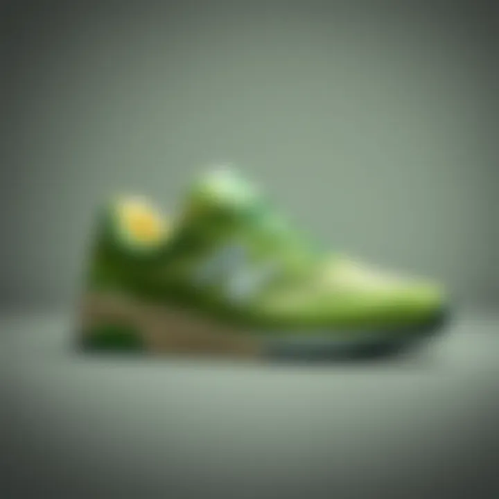 Elegant design of New Balance 550 shoes in green