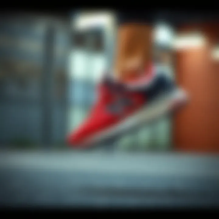 Dynamic action shot of New Balance MR 530 in a sporting environment