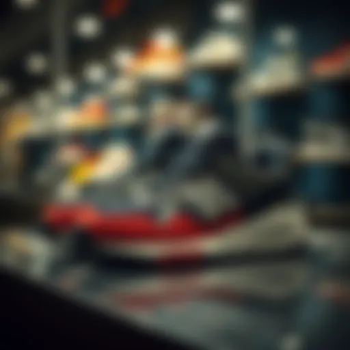 A stylish pair of New Balance sneakers displayed prominently