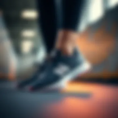 Woman wearing New Balance shoes during workout